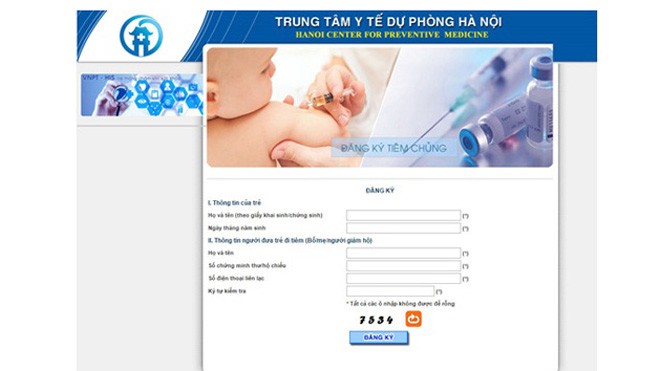 Từ 9h sáng ngày 28/12, truy cập vào địa chỉ trang thông tin điện tử của Trung tâm y tế dự phòng Hà Nội rất khó khăn.