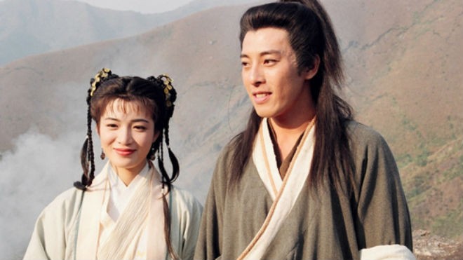 Lữ Tụng Hiền (vai Lệnh Hồ Xung) và Trần Thiếu Hà trong "Tiếu ngạo giang hồ" của TVB.