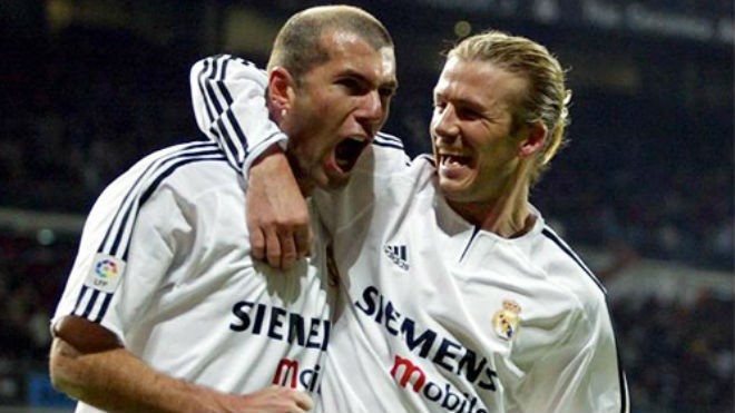 Bức ảnh được Beckham đăng trên Twitter để chúc mừng Zidane. 