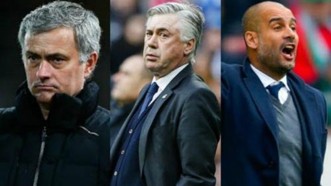 Mourinho, Ancelotti và Guardiola là ba nhà cầm quân hàng đầu thế giới thời điểm hiện tại. Ảnh: Reuters.
