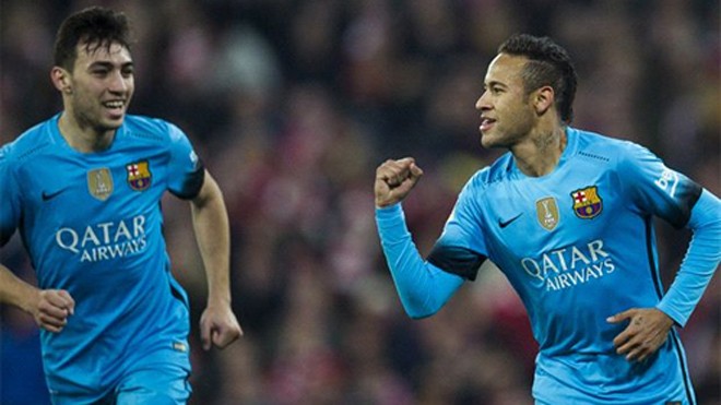 El Haddadi và Neymar đưa Barca vượt khó. Ảnh: Reuters