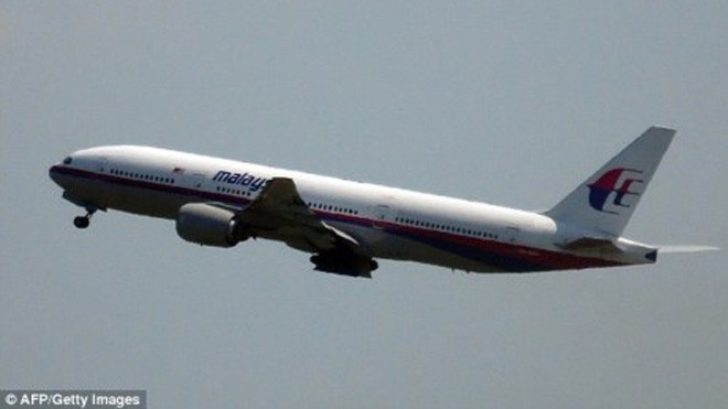 Máy bay MH370 của hãng hàng không Malaysia Airlines biến mất vào tháng 3-2014 với 239 người trên khoang. Ảnh: DailyMail