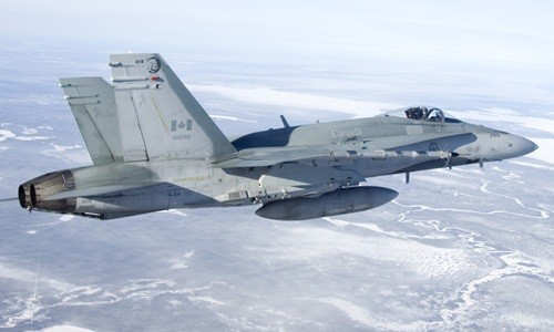 Một chiến đấu cơ F-18 của Canada. Ảnh: Royal Canadian Air Force.