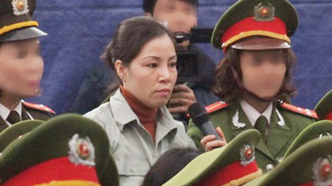 Nữ tử tù Nguyễn Thị Huệ tại phiên tòa xét xử - Ảnh: TTO