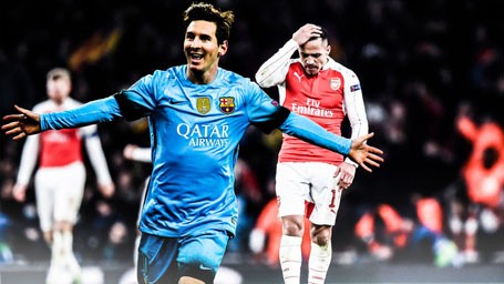 Arsenal đã chơi tốt cho tới khi Messi lập công