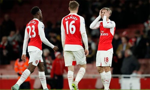 Arsenal đang trải qua giai đoạn khó khăn sau ba thất bại liên tiếp. Ảnh: Reuters.