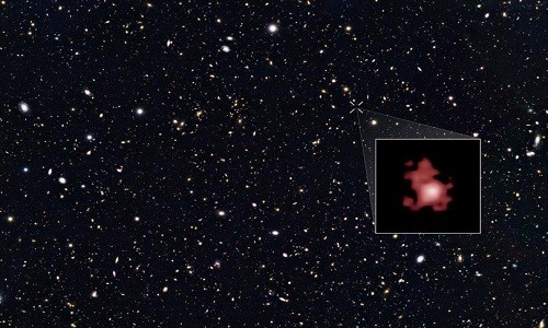 Thiên hà GN-z11 ở cách Trái Đất 13,4 tỷ năm ánh sáng. Ảnh: NASA.