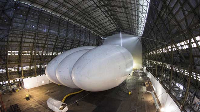 Máy bay Airlander 10 sắp bay thử nghiệm. (Ảnh: Getty)