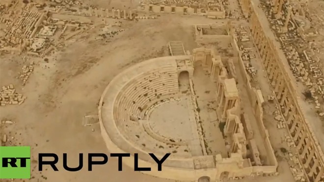 Toàn cảnh thành cổ Palmyra sau khi được giải phóng