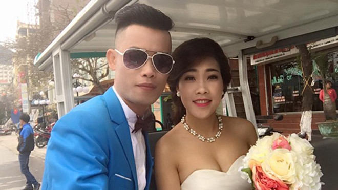 Diễn viên Hiệp "Gà" cùng vợ đi chụp ảnh cưới ở Cát Bà.
