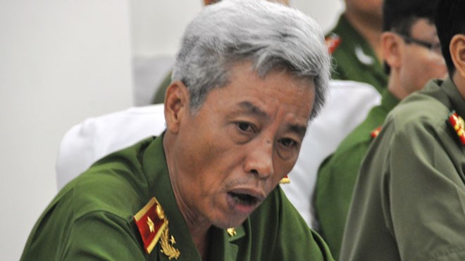 Thiếu tướng Phan Anh Minh thông tin vụ việc. Ảnh Việt Văn
