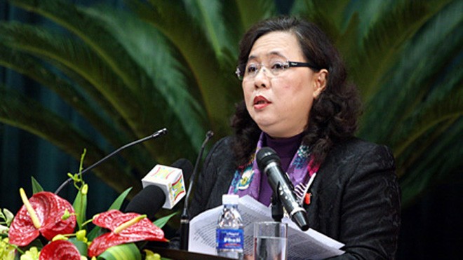 Bà Nguyễn Thị Bích Ngọc - Chủ tịch Ủy ban bầu cử TP Hà Nội