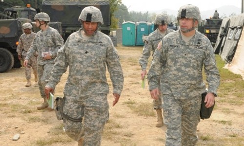 Lính Mỹ trong căn cứ quân sự Carrol tại Hàn Quốc. Ảnh: Army.mil
