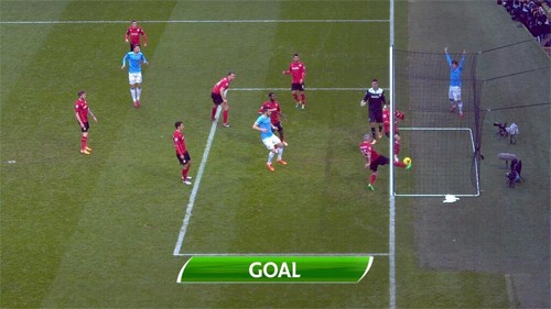 Công nghệ Goal-line giúp xác định chính xác bóng đã qua vạch vôi hay chưa. 