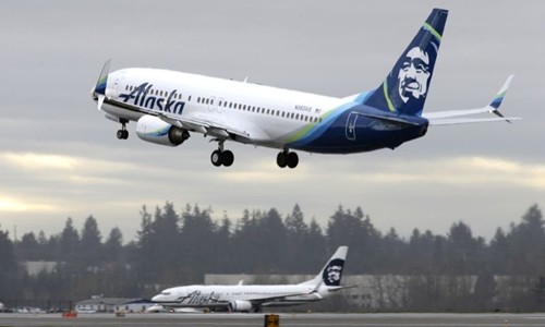 Một phi cơ của Alaska Airlines. Ảnh: AP.