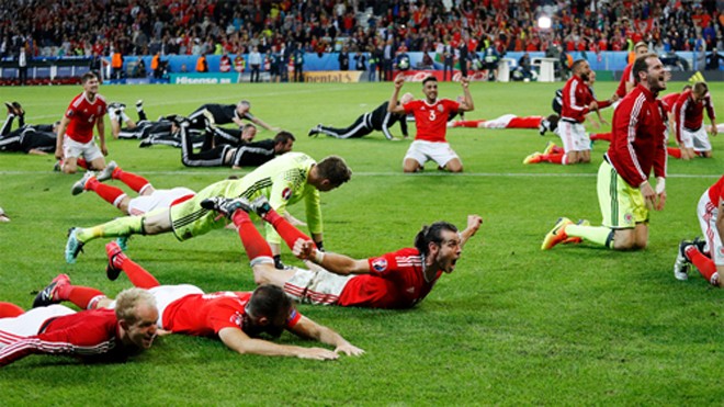Xứ Wales là cái tên lạ lẫm nhất trong nhóm bốn đội cuối cùng của Euro năm nay, bên cạnh Đức, Pháp và Bồ Đào Nha. Ảnh: Reuters