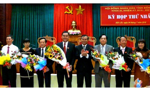 Chủ tịch, Phó chủ tịch, trưởng các ban HĐND tỉnh Đắk Lắk khóa mới.