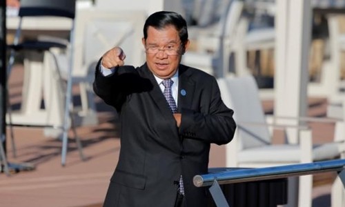 Thủ tướng Campuchia Hun Sen tại Hội nghị thượng đỉnh Á - Âu (ASEM) tổ chức tại Mông Cổ hôm 16/7. Ảnh: Reuters.