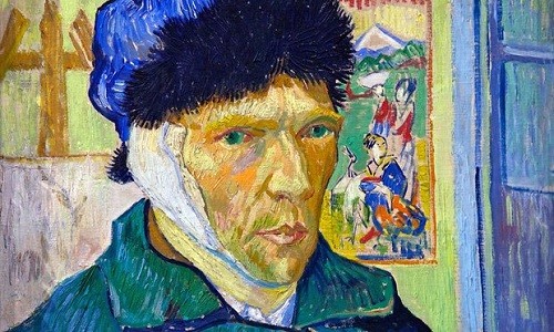 Chân dung tự họa của Van Gogh sau khi xẻo tai. Ảnh: Wikimedia.
