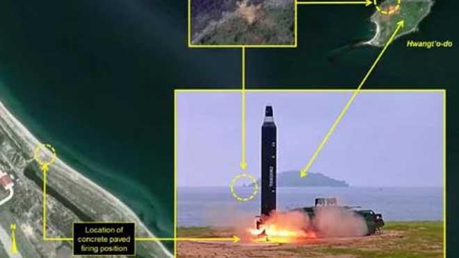 Các hình ảnh cho thấy Triều Tiên đã phóng tên lửa từ một sân bay ở bờ biển phía đông (Ảnh: Airbus defense and space)