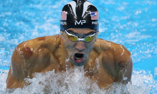 Phelps tiếp tục xác lập những kỷ lục mới tại Olympic. Ảnh: Reuters.