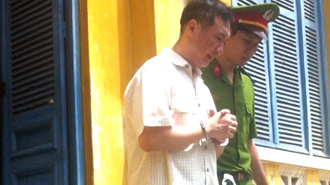 Nguyễn Thành Chơn tại phiên tòa phúc thẩm ngày 7/9. Ảnh: Tân Châu