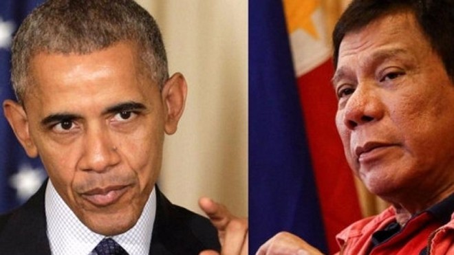 Bất đồng giữa Tổng thống Obama (trái) và ông Duterte có thể khiến quan hệ Mỹ-Philippines trở nên sóng gió. Ảnh: Reuters