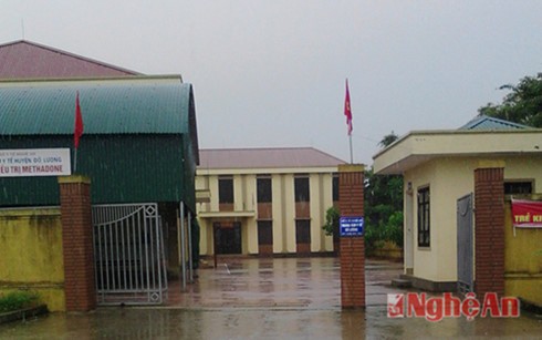 Trụ sở Trung tâm y tế dự phòng huyện Đô Lương nơi xảy ra vụ mất trộm