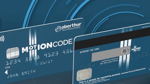 Màn hình sau thẻ sẽ thay thế mã bảo mật 3 số in sẵn. Ảnh: Oberthur Technologies