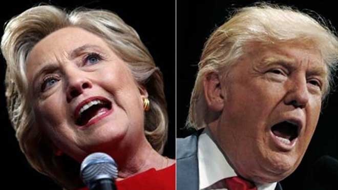Donald Trump hay Hillary Clinton là hai ứng viên sáng giá nhất trong cuộc bầu cử Mỹ. Ảnh: India Express
