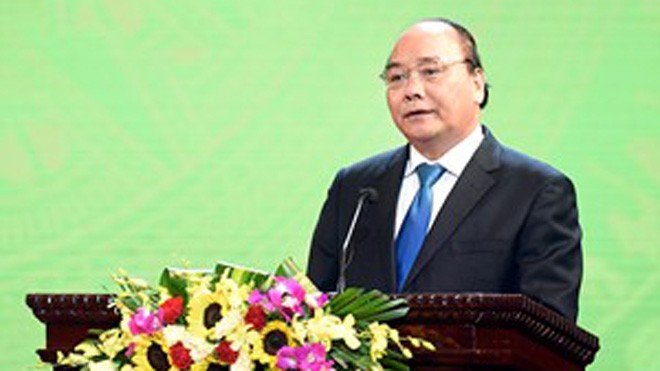 Thủ tướng phát động cuộc vận động "Xây dựng văn hóa doanh nghiệp Việt Nam". Ảnh VGP/Quang Hiếu