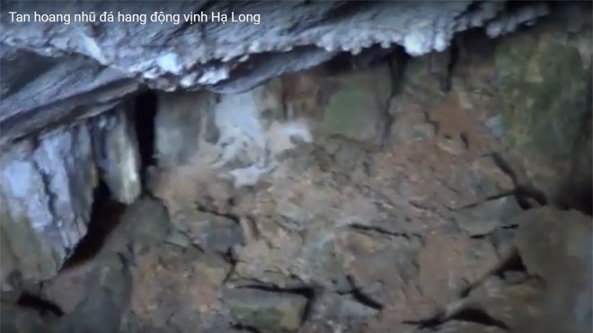 Tan hoang nhũ đá hang động vịnh Hạ Long