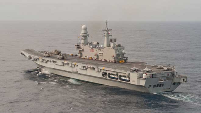 Tàu sân bay Cavour (CVH-550), soái hạm của Hải quân Italy. Ảnh: Difesa.it.