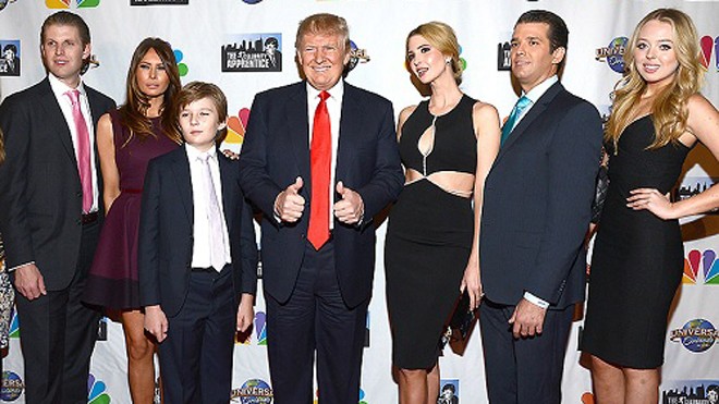 Tổng thống đắc cử Donald Trump có ba con trai, hai con gái. Ảnh: People.