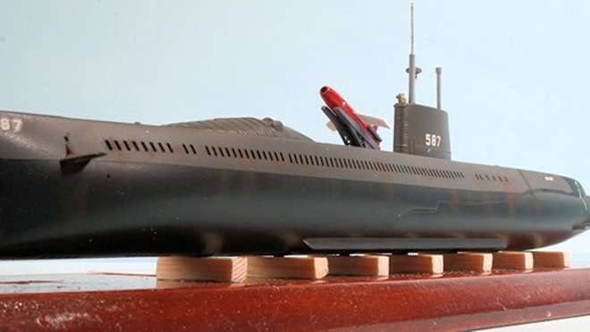 Mô hình tàu USS Halibut SSGN-587 của Mỹ. Ảnh: Flankers-site 