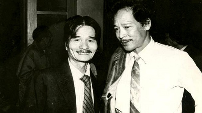 Đạo diễn Lê Mộng Hoàng với tài tử Trần Quang