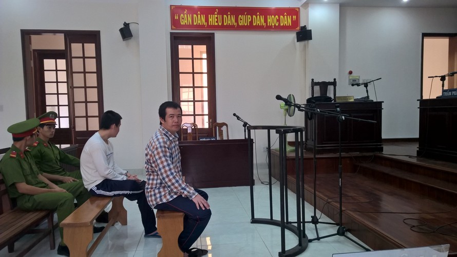 Nguyễn Văn Nghiêng tại tòa ngày 27/3. Ảnh: Tân Châu