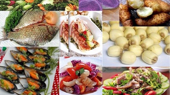 Những thực phẩm tốt cho phong độ đàn ông gồm: rau xanh, hoa quả tươi, vừng, dưa chuột, hạt sen, khoai từ, khoai môn, vẹm, hải sâm, thịt dê, cá, tôm... 