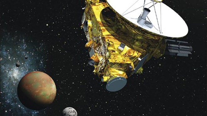 Ảnh nghệ thuật về New Horizons trong bộ ảnh báo chí khi phóng tàu (Ảnh: NASA)