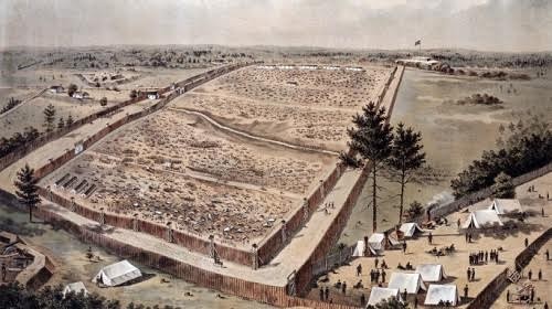 Trại tập trung Sumter, tức nhà tù Andersonville là mồ chôn hàng nghìn tù nhân trong thời kỳ Nội chiến Mỹ. Ảnh: History