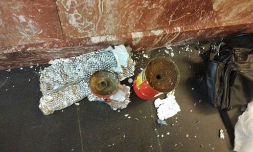 Một dạng bom đinh dùng trong vụ tấn công tàu điện ngầm Nga hồi tháng 4. Ảnh: Twitter.