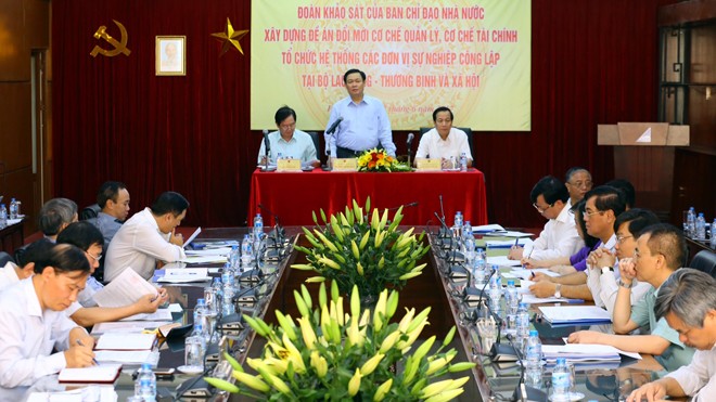 Phó Thủ tướng Vương Đình Huệ yêu cầu Bộ LĐ-TB&XH tiếp tục đẩy nhanh tự chủ với các đơn vị sự nghiệp công lập, đặc biệt về tự chủ tài chính