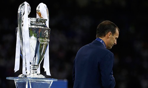 Lần thứ hai trong ba năm, Allegri cùng Juventus lỗi hẹn với chiếc Cup Champions League, dù đã đến rất gần. Ảnh: Reuters.