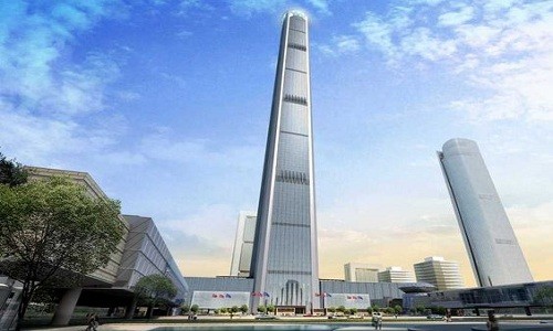 Tòa nhà Trung tâm Tài chính CTF, nơi lắp thang máy nhanh nhất thế giới. Ảnh: Pinterest.