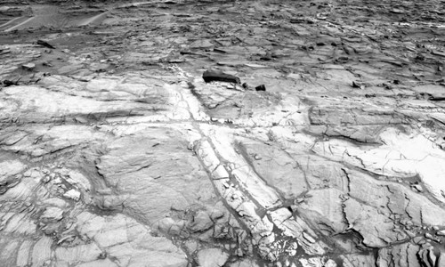 Các lớp đá trên sao Hỏa. Ảnh: NASA