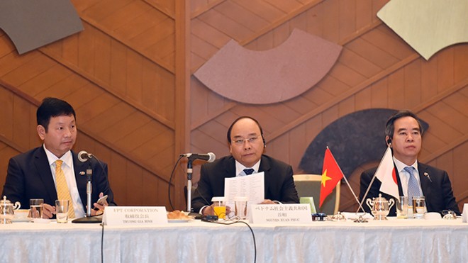 Thủ tướng Nguyễn Xuân Phúc tọa đàm với doanh nghiệp công nghệ thông tin Nhật Bản 