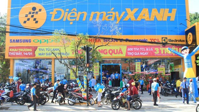 Hình ảnh siêu thị Điện máy Xanh Phú Quốc ngày khai trương