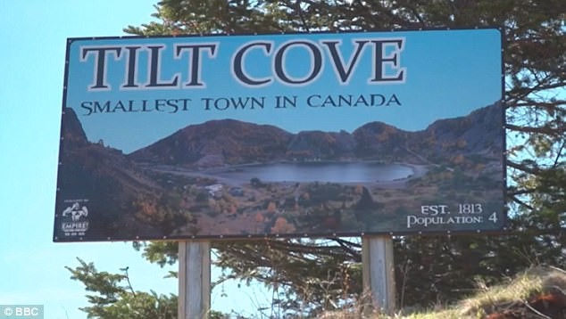 Biển báo vào thị trấn nhỏ nhất Canada