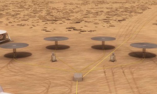 Các lò phản ứng hạt nhân trên sao Hỏa. Đồ họa: NASA.