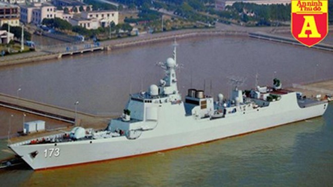 Chiến hạm Type 054D mang số hiệu 173 của Hải quân Trung Quốc